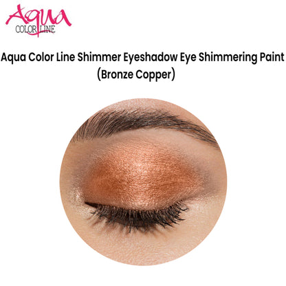 Aqua Color Line Shimmer Eyeshadow Eye Shimmering Paint (Bronze Copper)