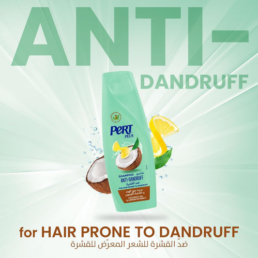 Pert Plus Anti-Dandruff Shampoo With Coconut Oil And Lemon Extract 400ml