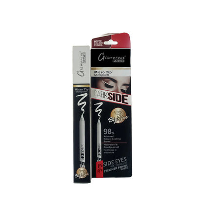 Glamorous Face Dark Side Waterproof Eyeliner Kajal Pencil (White)