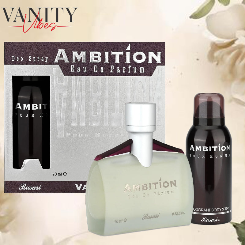 AMBITION EDP MEN 70ml + AMBITION DEO 150ml by RASASI for Men