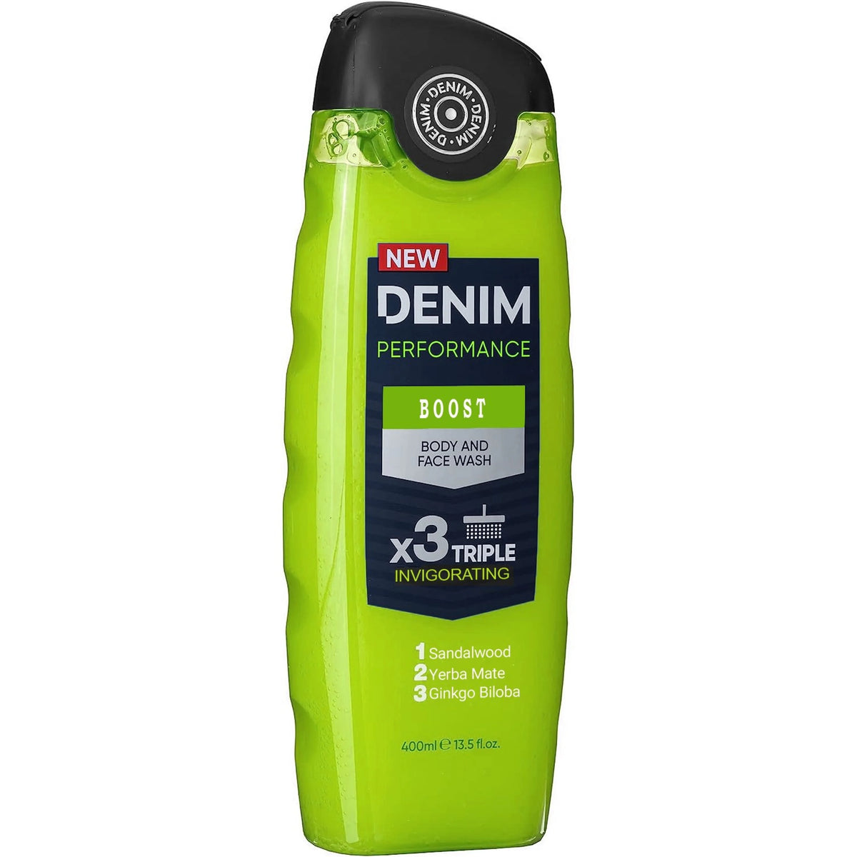 Denim Performance Boost Body and Face Wash X 3 Triple Invigorating 400ml