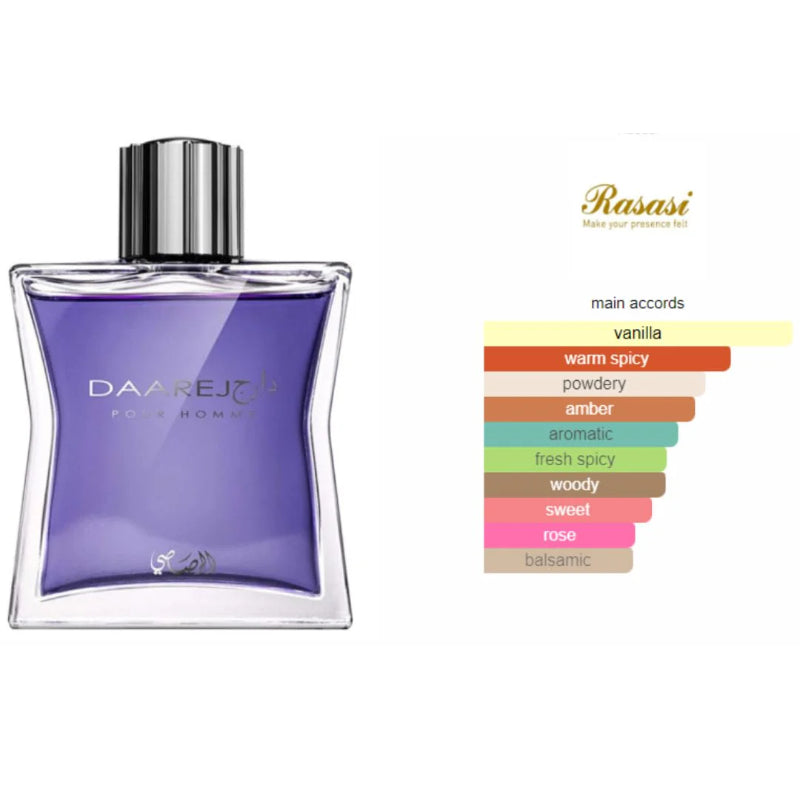 Daarej Eau de Parfum by Rasasi 100ml for Men Long-Lasting Masculine Fragrance