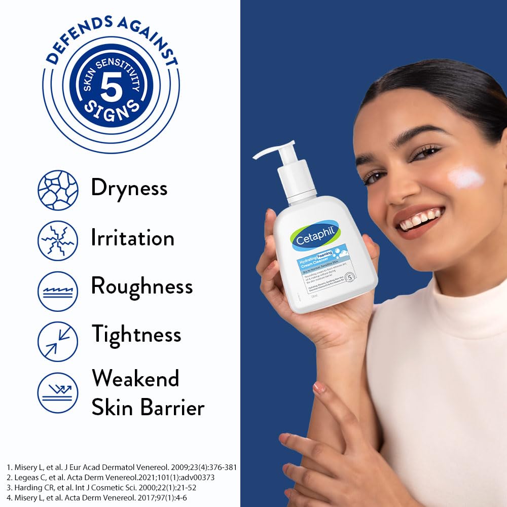 Cetaphil Hydrating foaming Face Wash Cream to Foam Cleanser 236ml