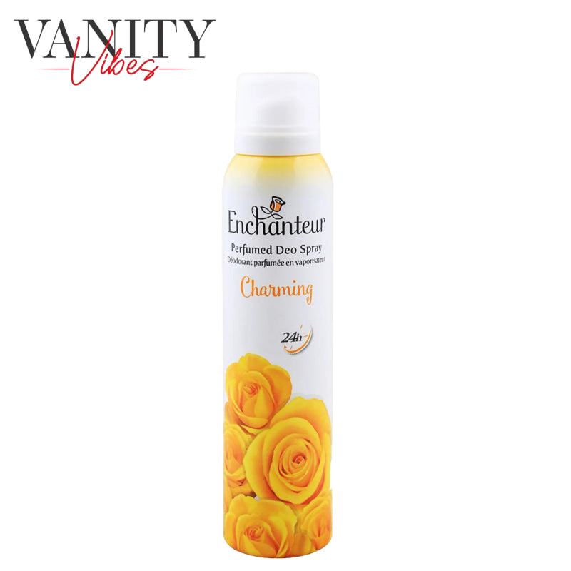Enchanteur Charming Perfumed Deo Spray for Women 150ml - Long Lasting Floral Fragrance Body Spray for Freshness & Odor Protec