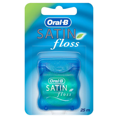 Oral-B Mint Satin Dental Floss 25m – Smooth, Strong Floss for Gentle & Effective Plaque Removal