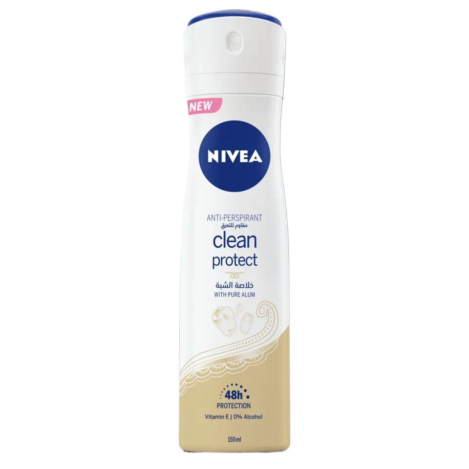 Nivea Clean Protect with Pure Alum 48H Protection Anti-Perspirant Spray 150ml