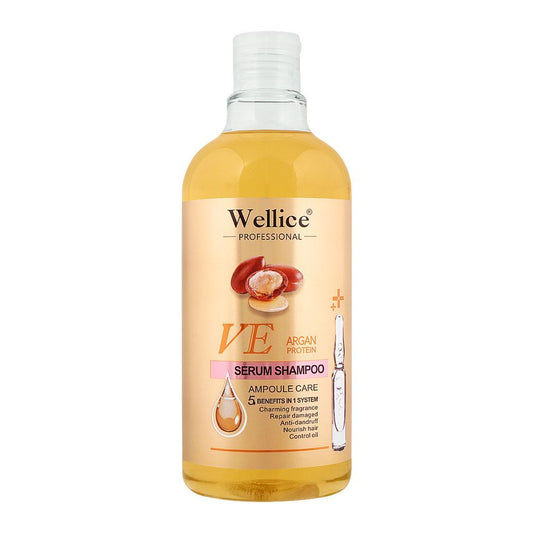 Wellice VE Argan Protein Serum Shampoo Ampoule Care 500ml - Deep Repair & Nourishing Hair Care for Smooth, Shiny & Strong Hai