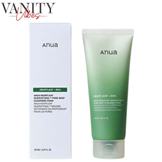 Anua Heartleaf + BHA Quercetinol Pore Deep Cleansing Foam 150 ml Deep Pore Cleansing & Gentle Exfoliation (K Beauty)