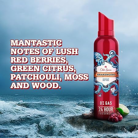 Old Spice Krakengard 0% Gas Deodorant Body Spray 140ml for Men