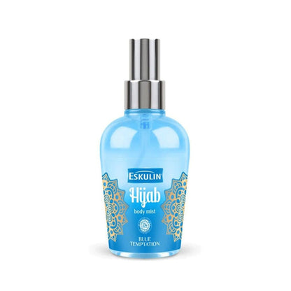 Eskulin Hijab Blue Temptation Spray Mist Cologne 125ml – Long Lasting Fresh Floral Aquatic Fragrance Body Mist for Women Dail