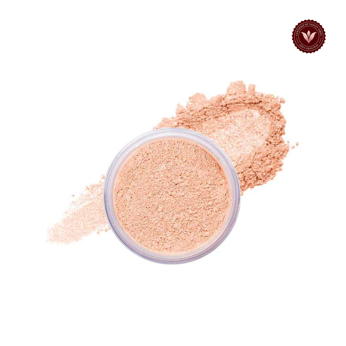 Glamorous Face Loose Face & Body Shimmer Powder (Shade: 02 Natural Beige) white-background product image with Vanity Vibes badge