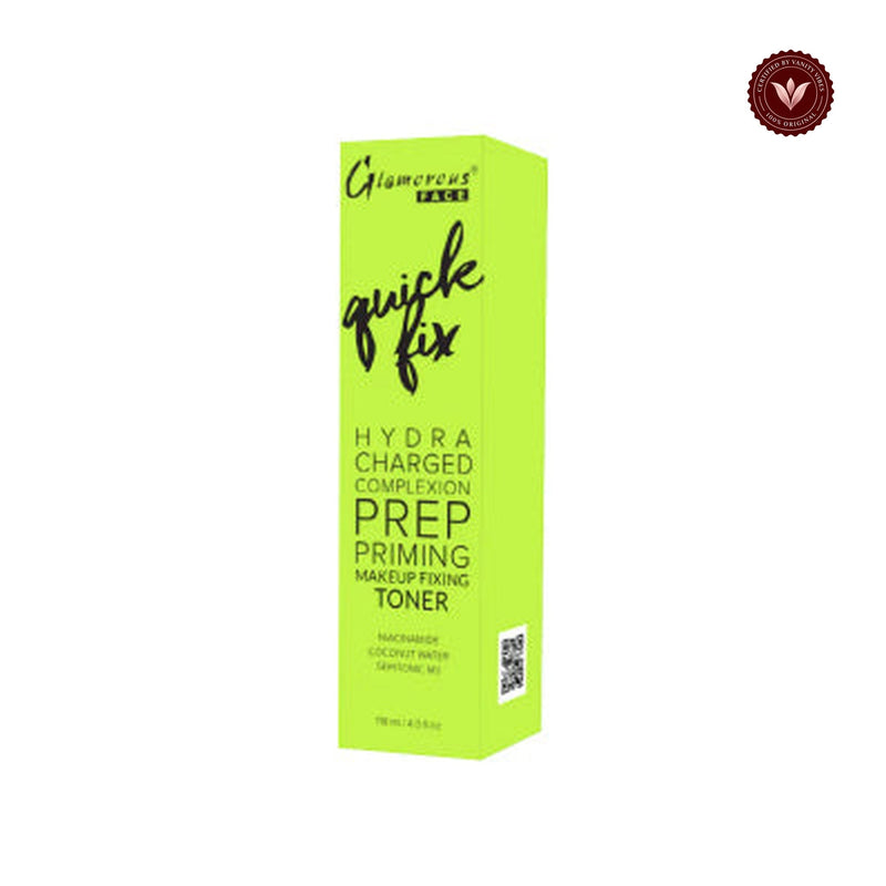 Glamorous Face Quick Fix Makeup Fixing Toner 118ML white-background product image with Vanity Vibes badge