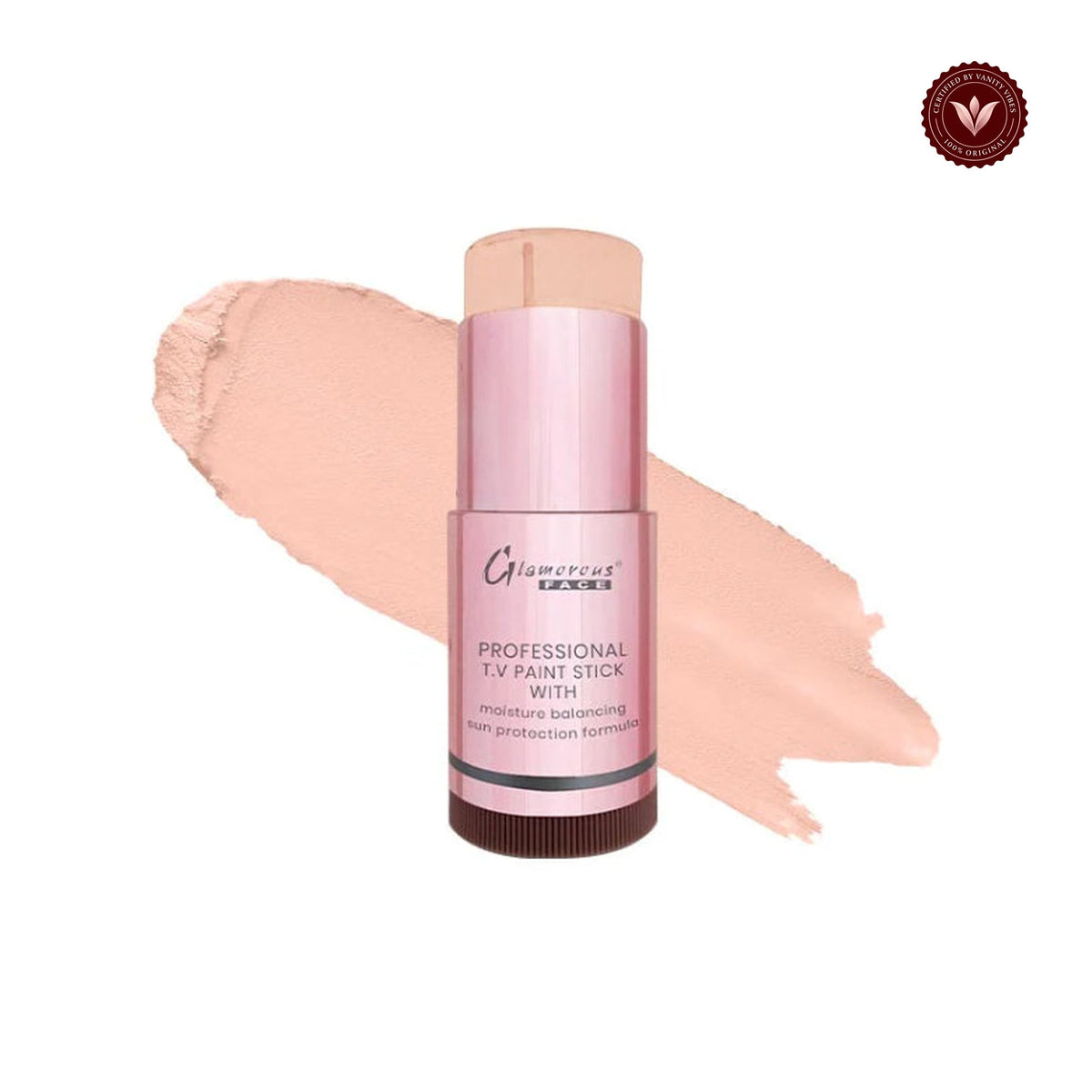 Glamorous Face Foundation Stick (GF 4W) white-background product image with Vanity Vibes badge