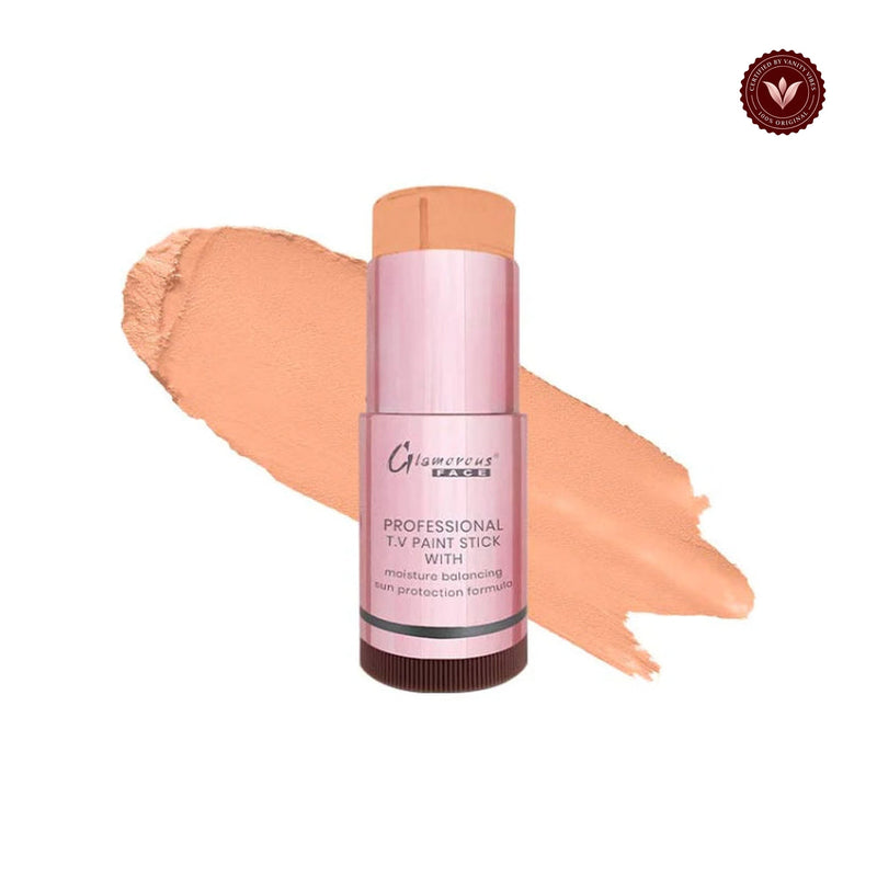 Glamorous Face Foundation Stick (GF Oriental) white-background product image with Vanity Vibes badge