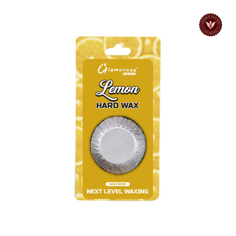 Glamorous Face Hard Wax, Smooth, Long-Lasting Hair Removal (Lemon) white-background product image with Vanity Vibes badge