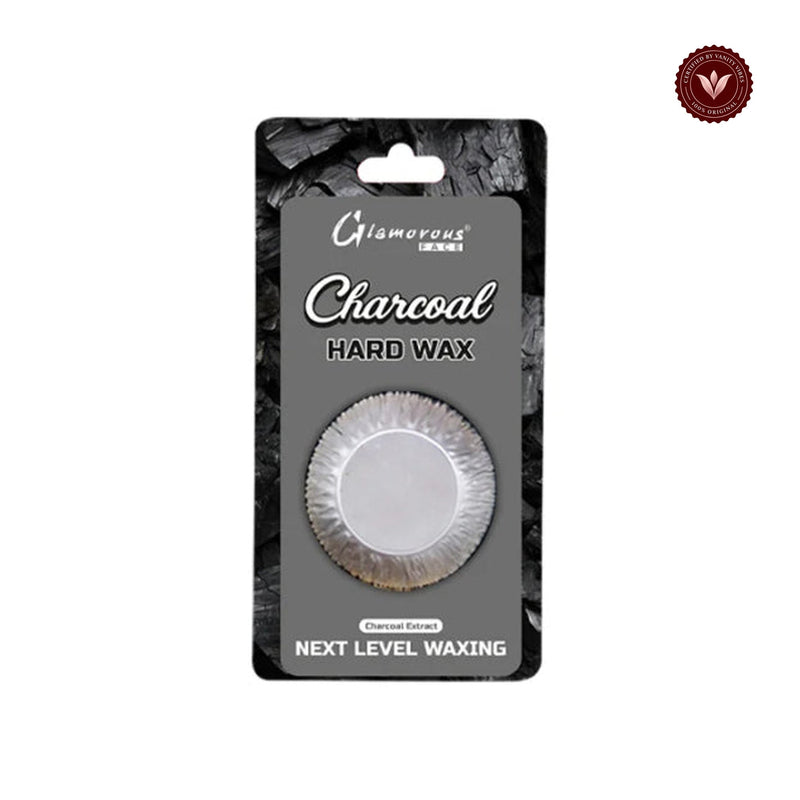 Glamorous Face Hard Wax, Smooth, Long-Lasting Hair Removal (Charcoal) white-background product image with Vanity Vibes badge