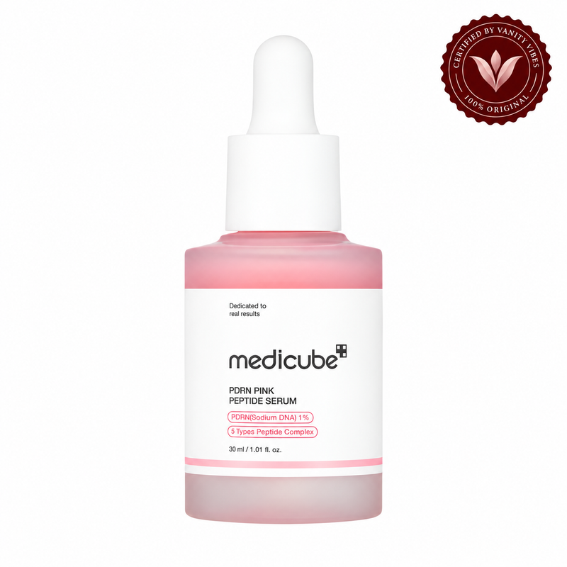 Medicube PDRN Pink Peptide Serum 30ml — Vanity Vibes sealed product photo