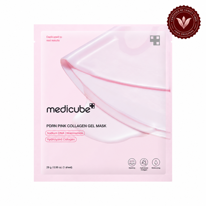 Medicube Pdrn Pink Collagen Gel Mask 28g — Vanity Vibes sealed product photo