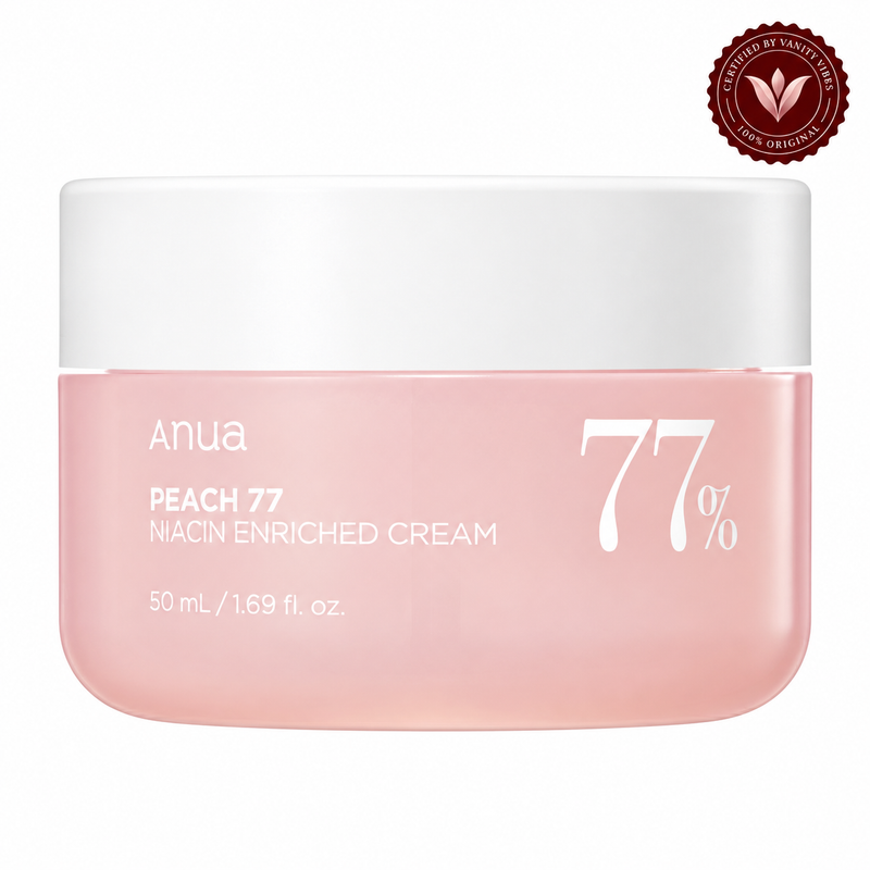 Anua Peach 77 Niacin Enriched Cream 50 ml — Vanity Vibes sealed product photo