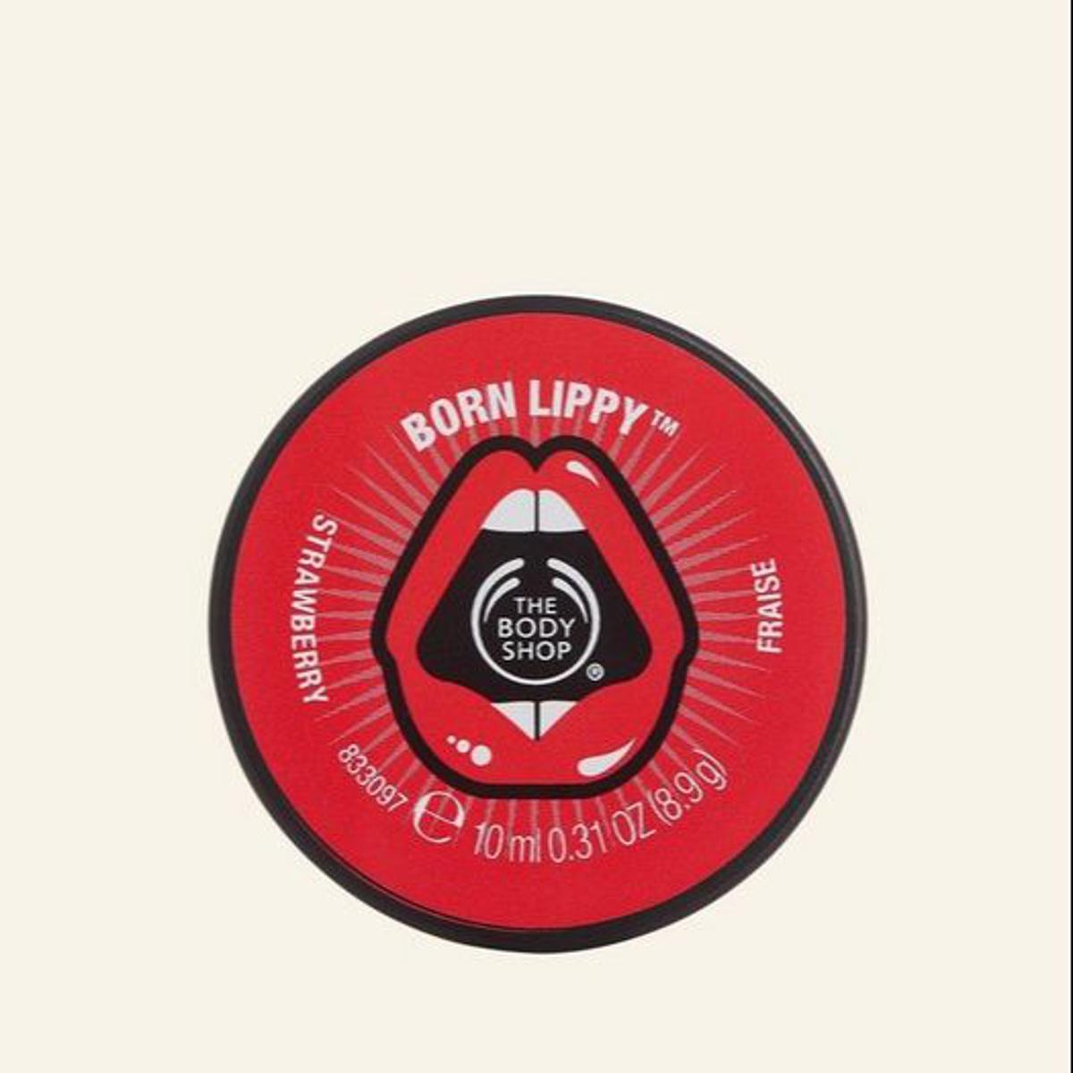 The Body Shop Born Lippy Lip Balm Pot Strawberry