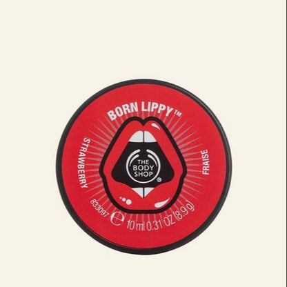 The Body Shop Born Lippy Lip Balm Pot Strawberry