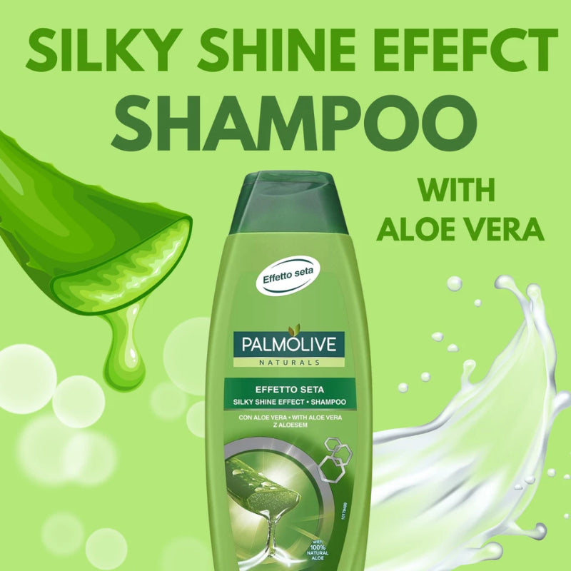 Palmolive Effetto Seta Naturals Silky Shine Aloe Vera Shampoo For Normal Hair 350ml