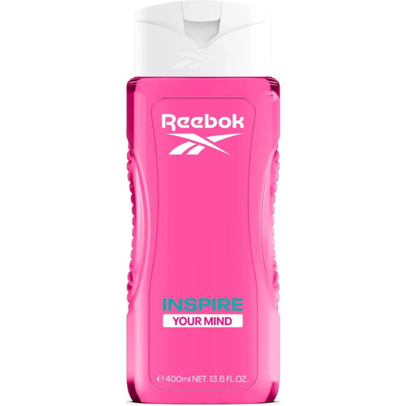 Reebok Women Inspire Your Mind Shower Gel 400ml – All-in-One Hair, Face & Body Wash for Deep Cleansing, Long Lasting Fresh Fe