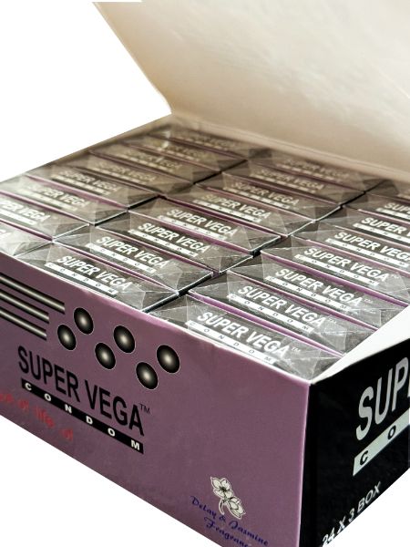 INNO SuperVega Jasmine Condoms Pack of 24 X 3 Box Condoms Delay & Jasmine Fragnance