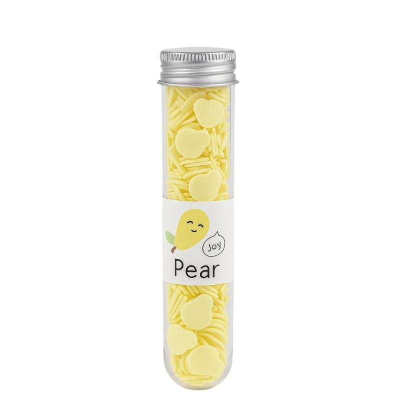 Wink Colorful Paper Craft Fruits Series Pear Flavour Travel Soap Strips in Test Tube Jar - Portable Disposable Hand Wash Soap