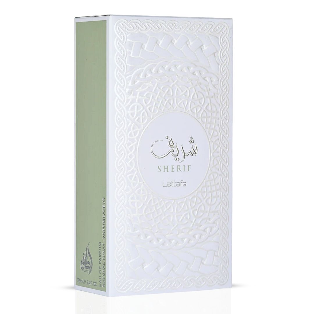 Lattafa Sherif Eau de Parfum 100ml - Long Lasting Oriental Woody Unisex Fragrance for Men & Women