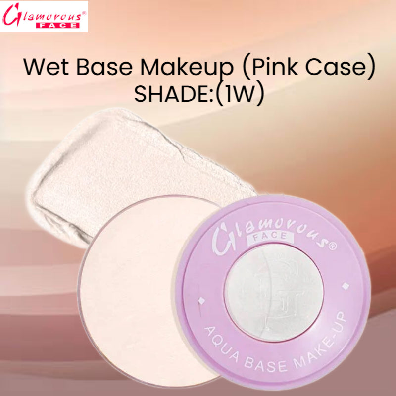 Glamorous Face Wet Base Makeup (Pink Case) (Shade:1W)