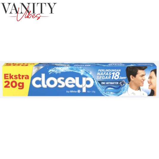 Closeup Icy White Toothpaste 160 × 20g Brightening & Fresh Breath Formula