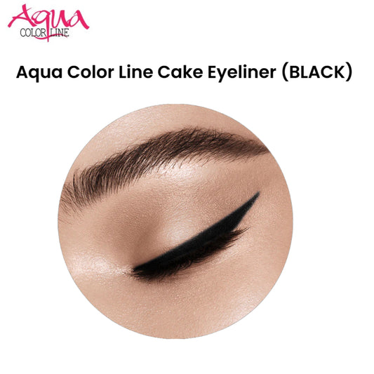 Aqua Color Line Cake Eyeliner (BLACK)