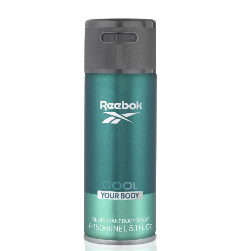 Reebok Cool For Him Deodorant Body Spray 150ml – Long Lasting Fresh Aquatic Masculine Fragrance with All Day Odor Protection,