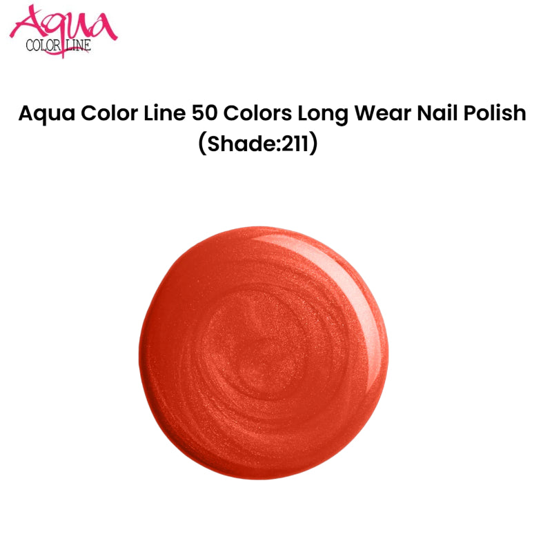 Aqua Color Line 50 Colors Long Wear Nail Polish (Shade:211)
