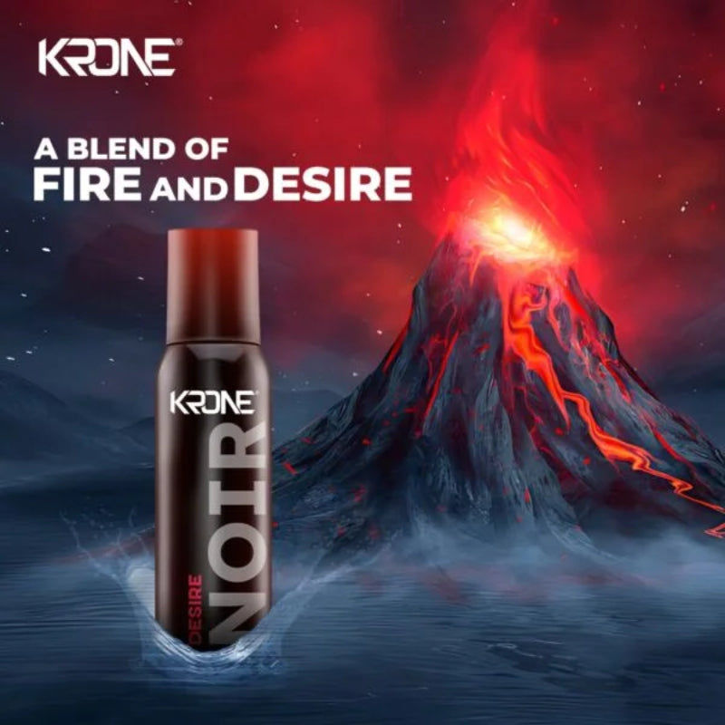 Krone Noir Desire Gas-Free Body Spray 120ml Long-Lasting Fresh & Masculine Fragrance