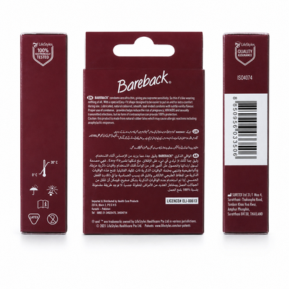 INNO Contempo Bare Back Ultra Thin Condoms Pack of 3 - Lubricated Easy-Fit Condoms