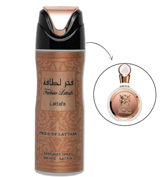 Fakhar Lattafa Women Rose Lattafa Deodorant Body Spray 200ml