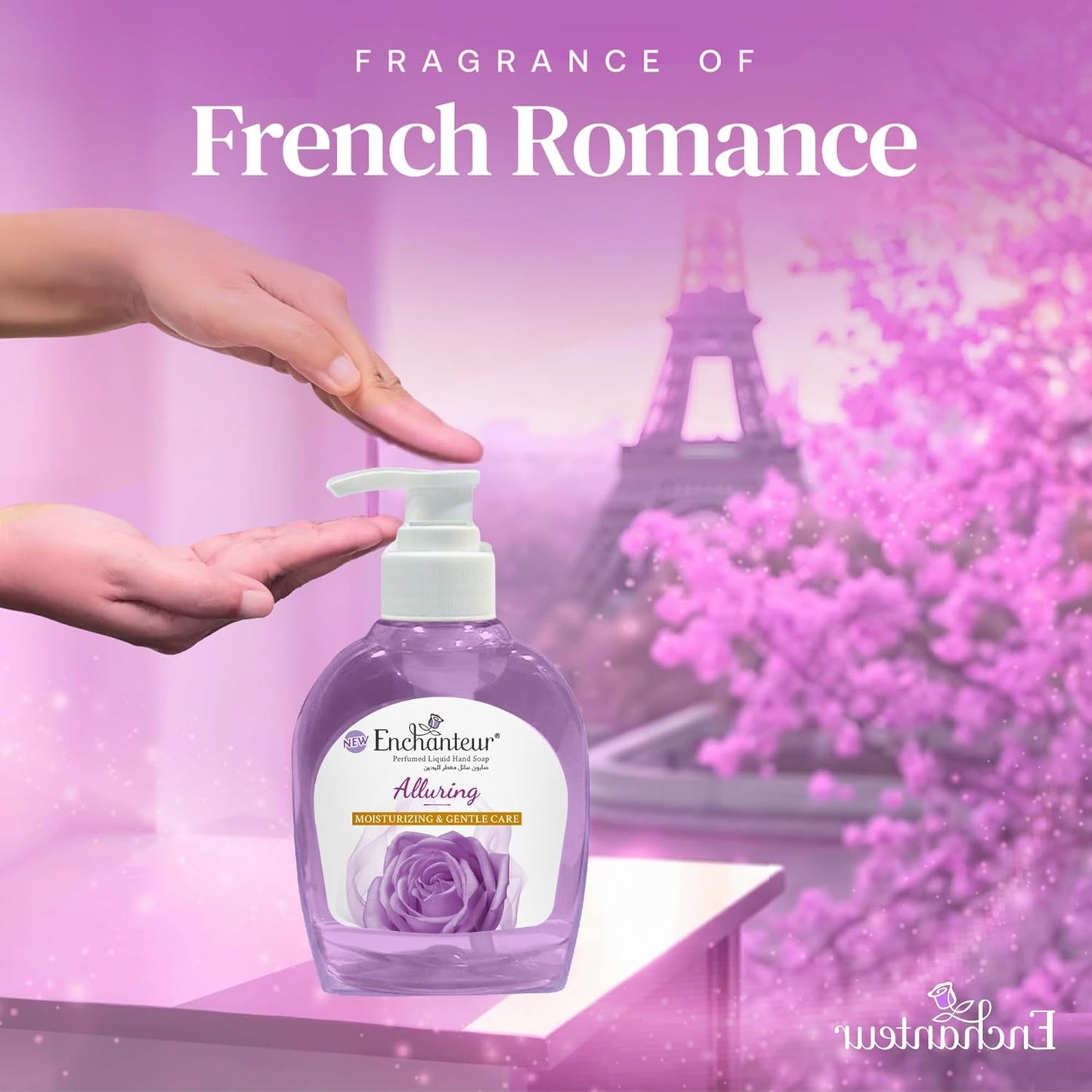 Enchanteur Alluring Hand Wash 250ml - Gentle Cleansing Liquid Soap with Long Lasting Floral Fragrance, Moisturizing Care, Odo