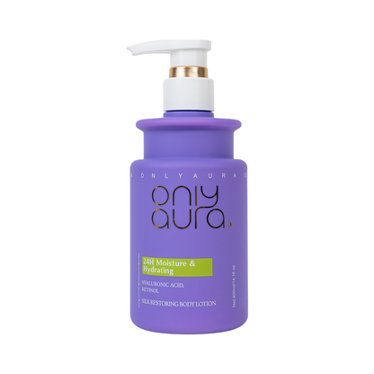 Only Aura Silk Restoring Body Lotion 400ml – Deep Moisturizing Skincare Lotion for Silky Smooth Skin, Dry Skin Repair, Long L