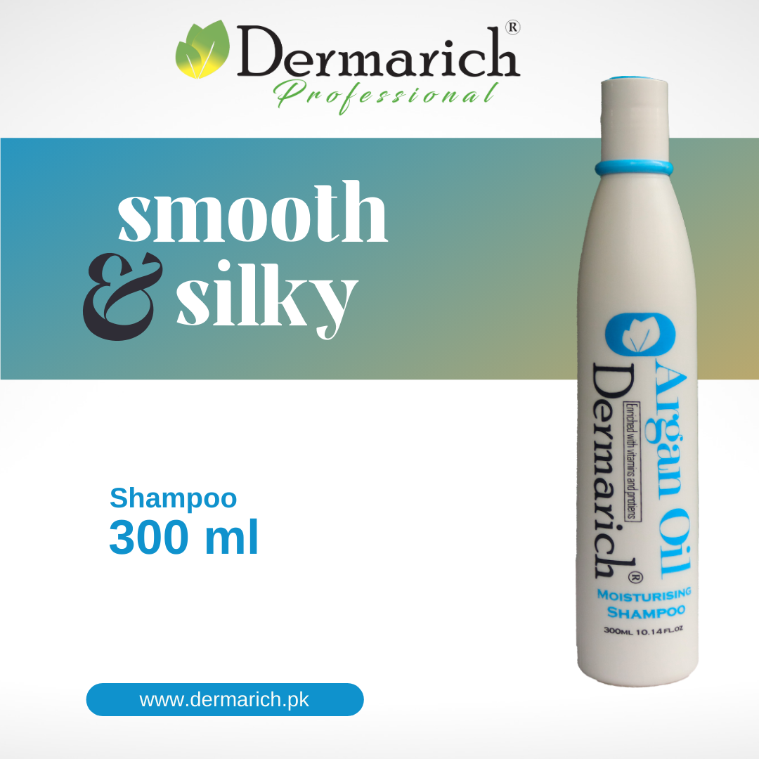 Derma Rich Argan Oil Moisturising Shampoo 300ml Nourishing & Hydrating Hair Care