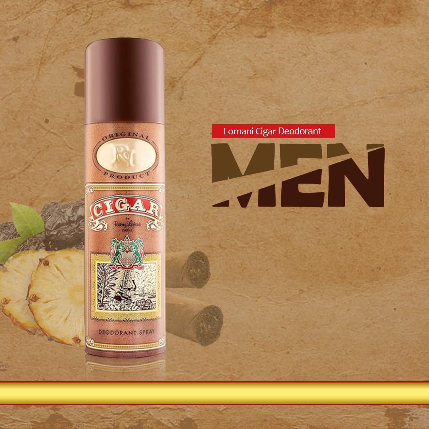 Cigar by Remy Latour Paris Deodorant Spray 250ml – Long Lasting Warm Woody Spicy Masculine Fragrance Body Spray for Men Daily