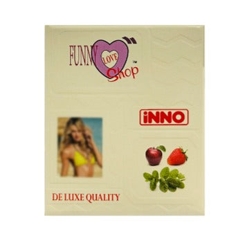 INNO Aroma Pack of 3 Condoms Dotted & Lubricated strawberry apple mint"