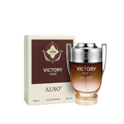 Auso Victory Oud Eau De Parfum 100ml – Long Lasting Rich Oud Woody Fragrance Perfume for Men Luxury Strong Scent