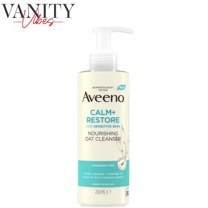 Aveeno Calm + Restore Gentle Nourishing Oat Face Cleanser 200ml Soothing & Hydrating Skin Care