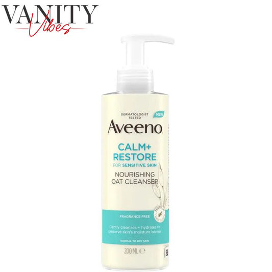 Aveeno Calm + Restore Gentle Nourishing Oat Face Cleanser 200ml Soothing & Hydrating Skin Care