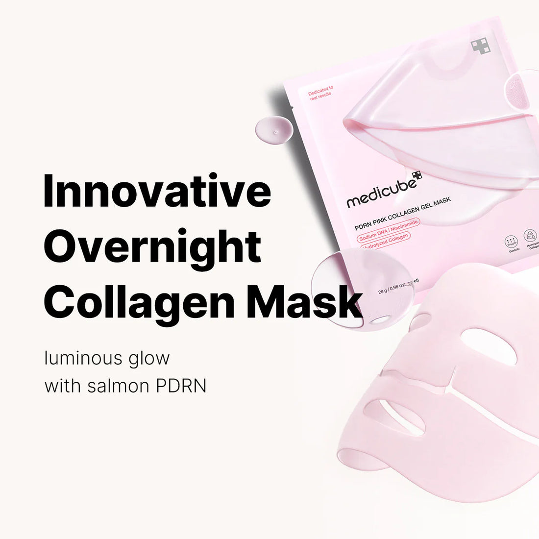 Medicube PDRN Pink Collagen Gel Mask 28g x 4ea (4 Sheets)