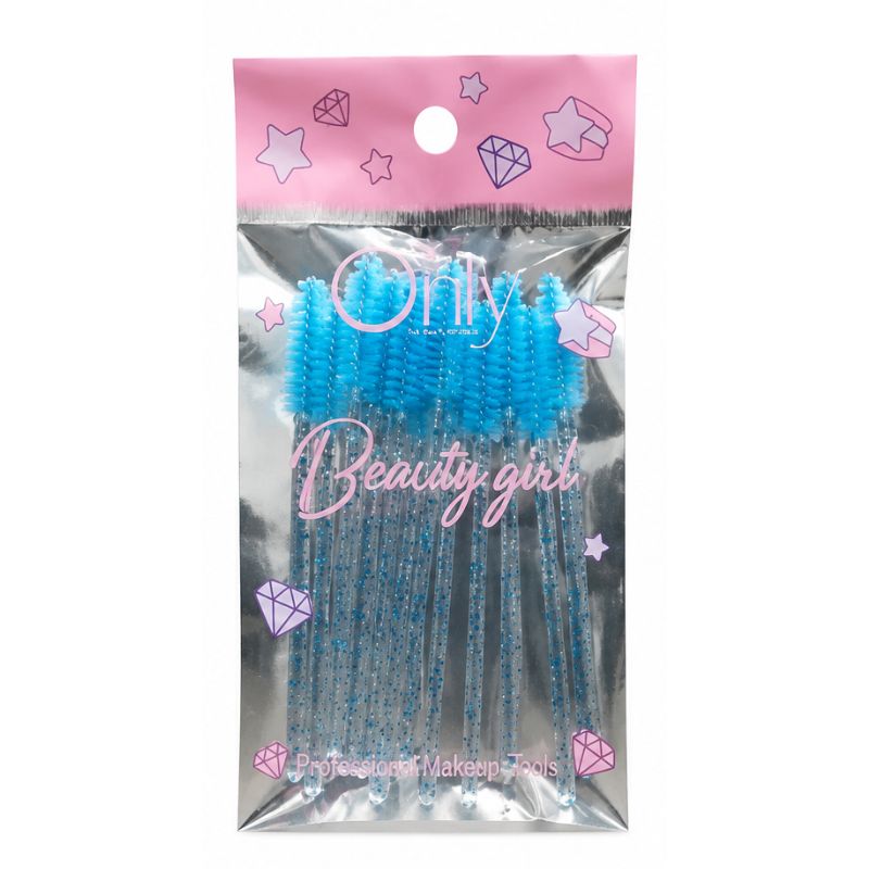 Only Eyelash Wand 12Pcs Puff-01 – Disposable Mascara Wands for Eyelash Extension Application, Brow Grooming & Hygienic Makeup
