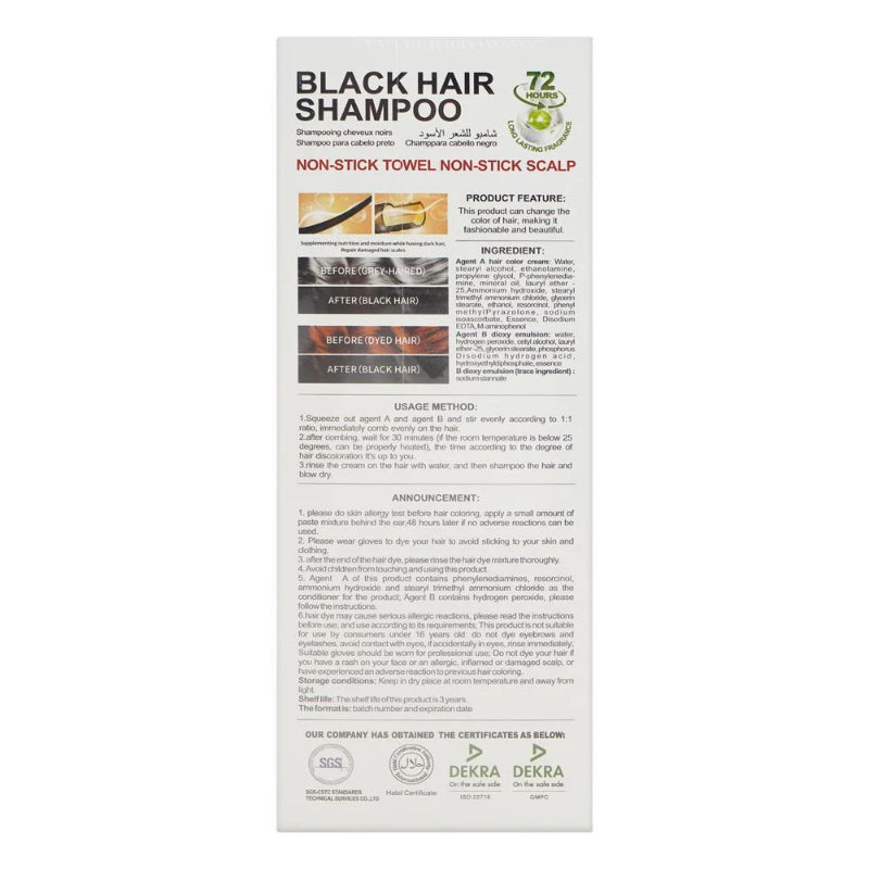 Dexe Black Hair Shampoo with Apple 400 ml Nourishing & Color Protection
