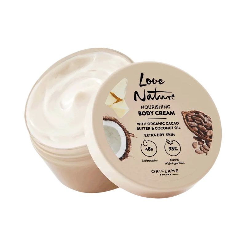 Oriflame Love Nauture Nourishing Body Cream with Organic Cacao Butter & Coconut Oil 200mll